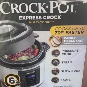 Crock-Pot Express Crock Multi-Cooker - Black and Silver